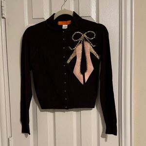 Cynthia Steffe Black Cardigan with Button Detail